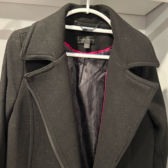 Worthington Black Wool Coat - Picture 6 of 11